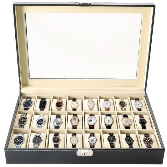Dluxe Ave. 24 Slot Watch Box Organizer Display