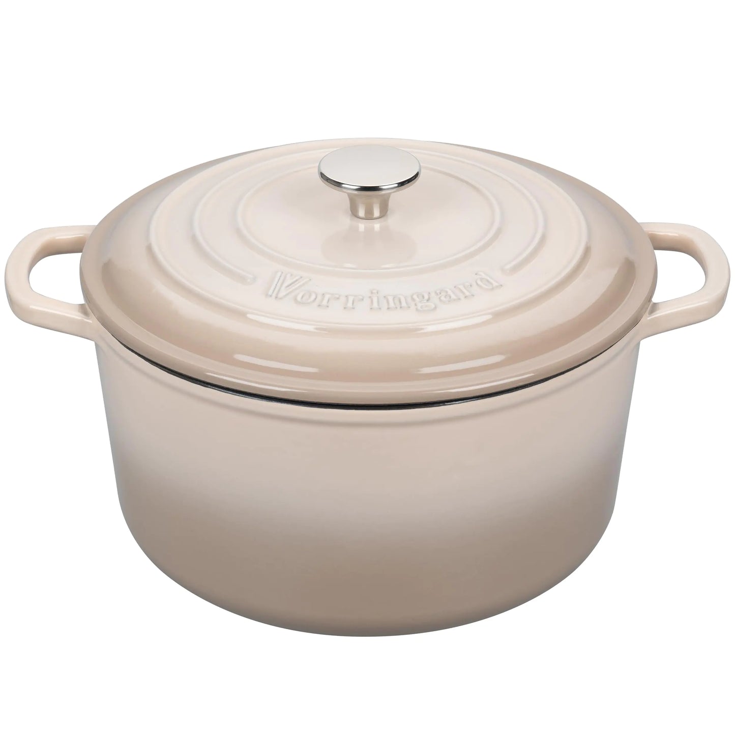 Dluxe Ave. Enameled Cast Iron Dutch Oven Pot with Lid for Sourdough Bread, Baking Round Dutch Ovens 6 Quart Latte