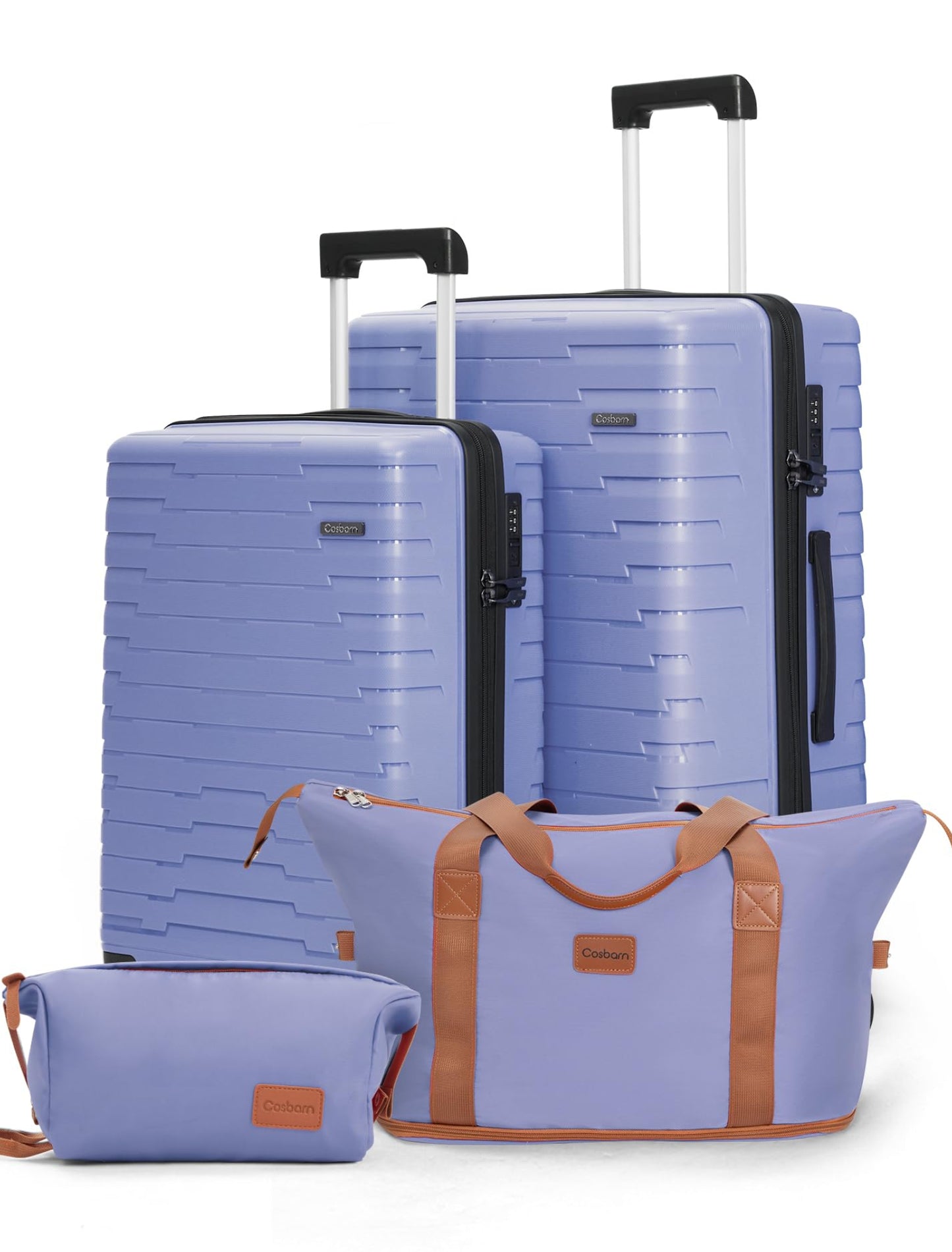 Dluxe Ave. Luggage Sets 4 Pcs/ Spinning Wheels/ PP Hard Case/ TSA Lock/ SlateBlue