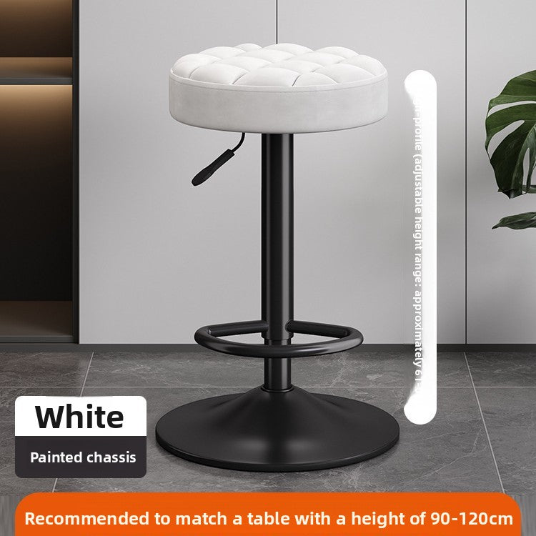 Adjustable Height Swivel Bar Stool with Backrest