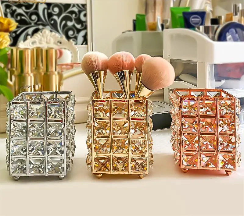 Dluxe Ave. European Crystal Makeup Brush Holder and Organizer