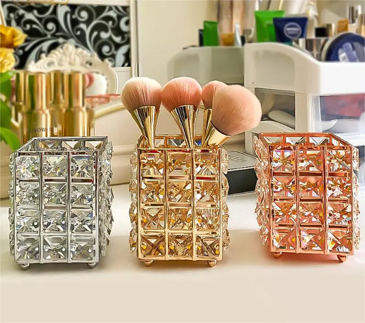 Dluxe Ave. European Crystal Makeup Brush Holder and Organizer