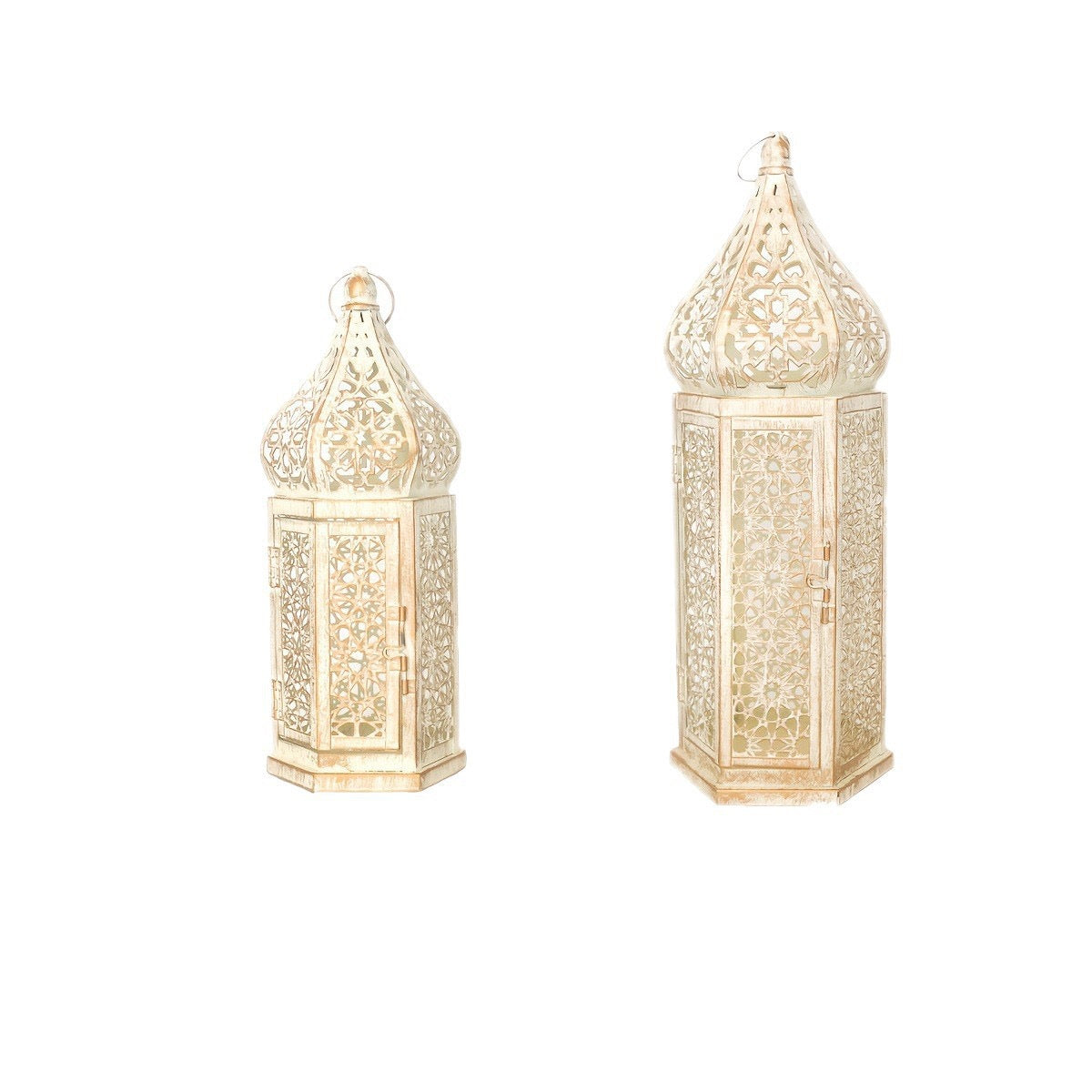 Moroccan Iron Candle Lantern Retro Portable Decor