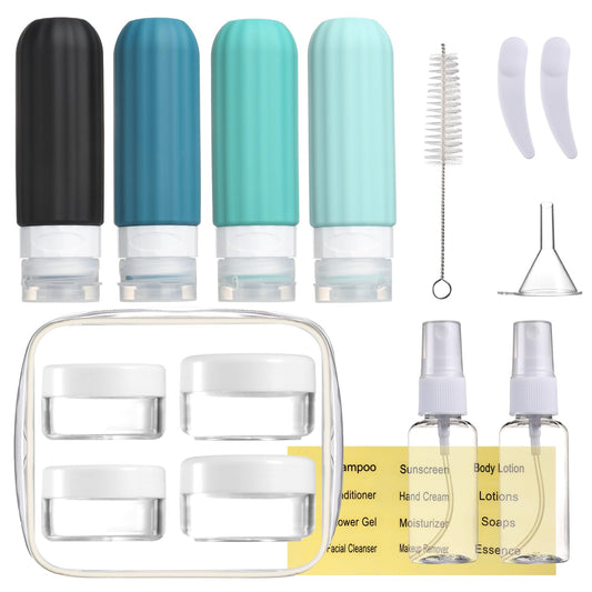 Dluxe Ave. 16 Pack Travel Bottles Set/ Leakproof/ Refillable 3oz