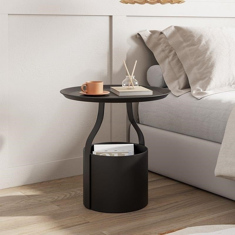 Iron Art Storage Side Table with Lid