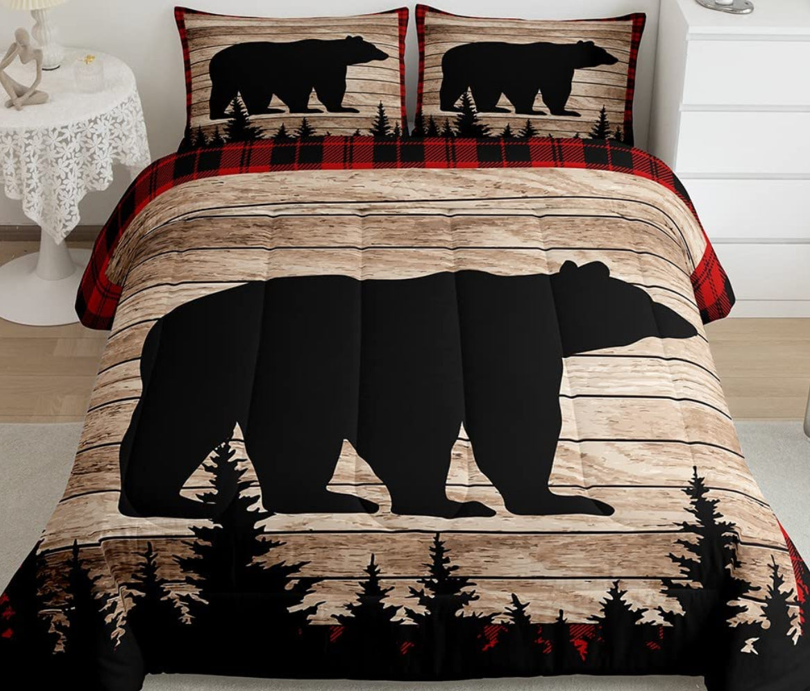 Dluxe Ave. 9 ( QUEEN ) 3 Pcs Comforter Set, Brown