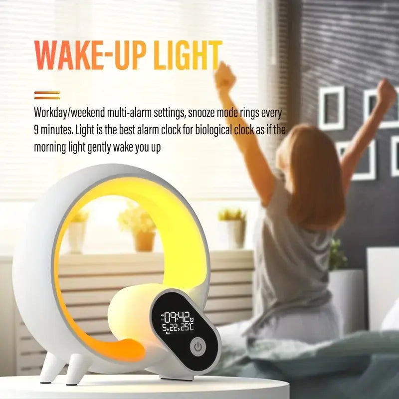 Dluxe Ave. Creative Colorful Sunrise Alarm Clock with Bluetooth Audio