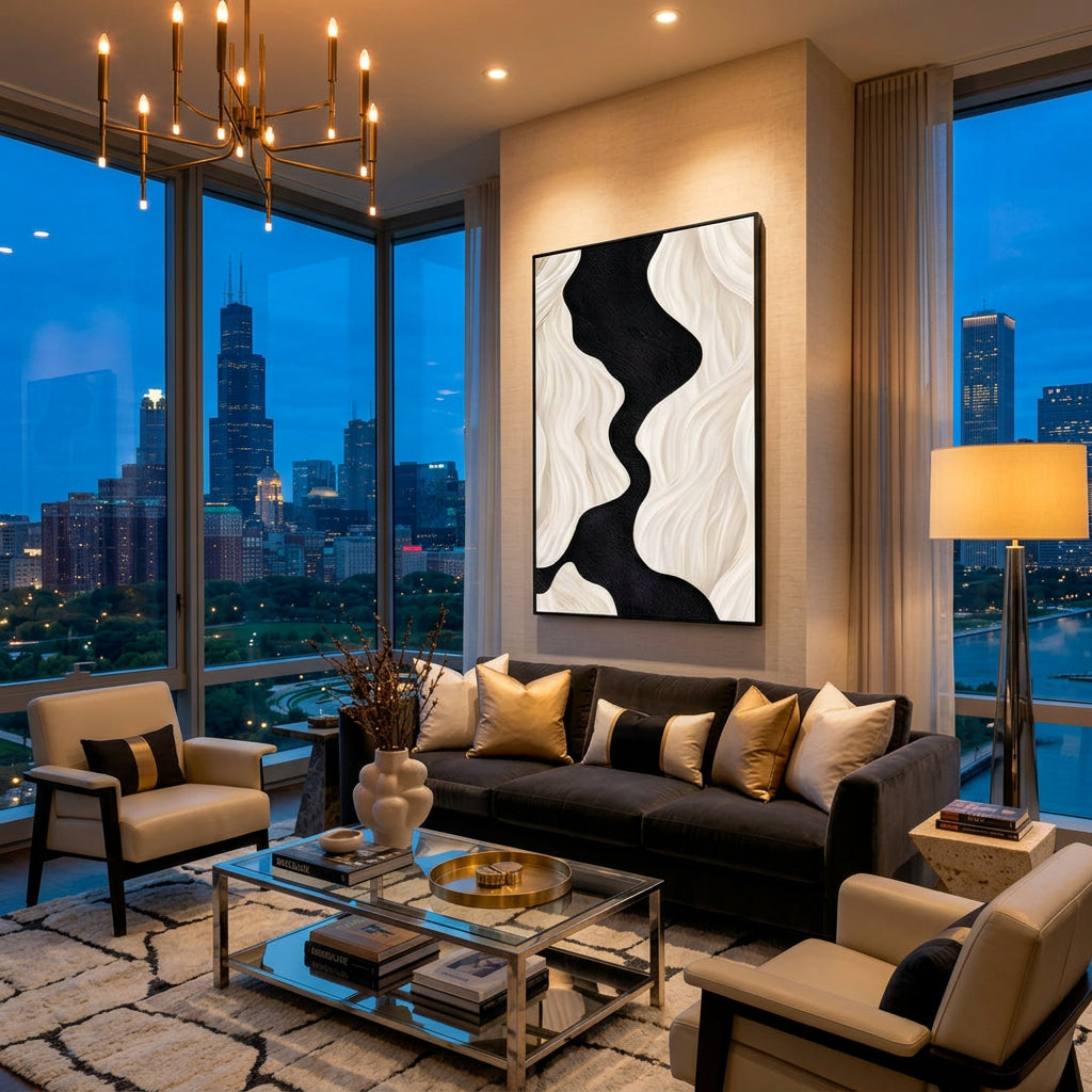 Dluxe Ave. Abstract Sofa Background Wall Decorative Painting