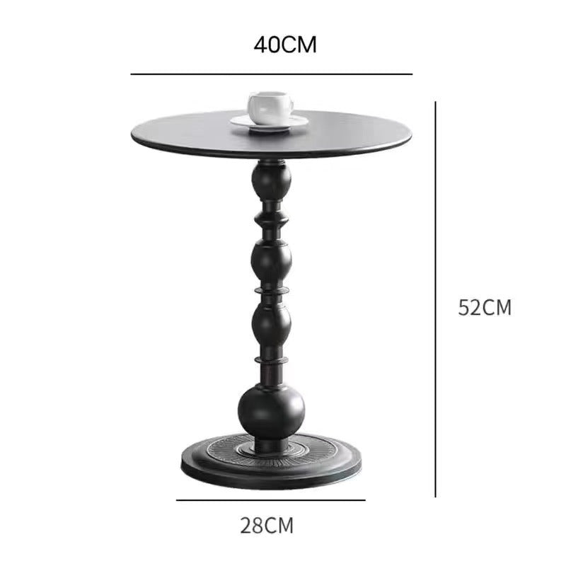Round Iron Side Table Vintage Style