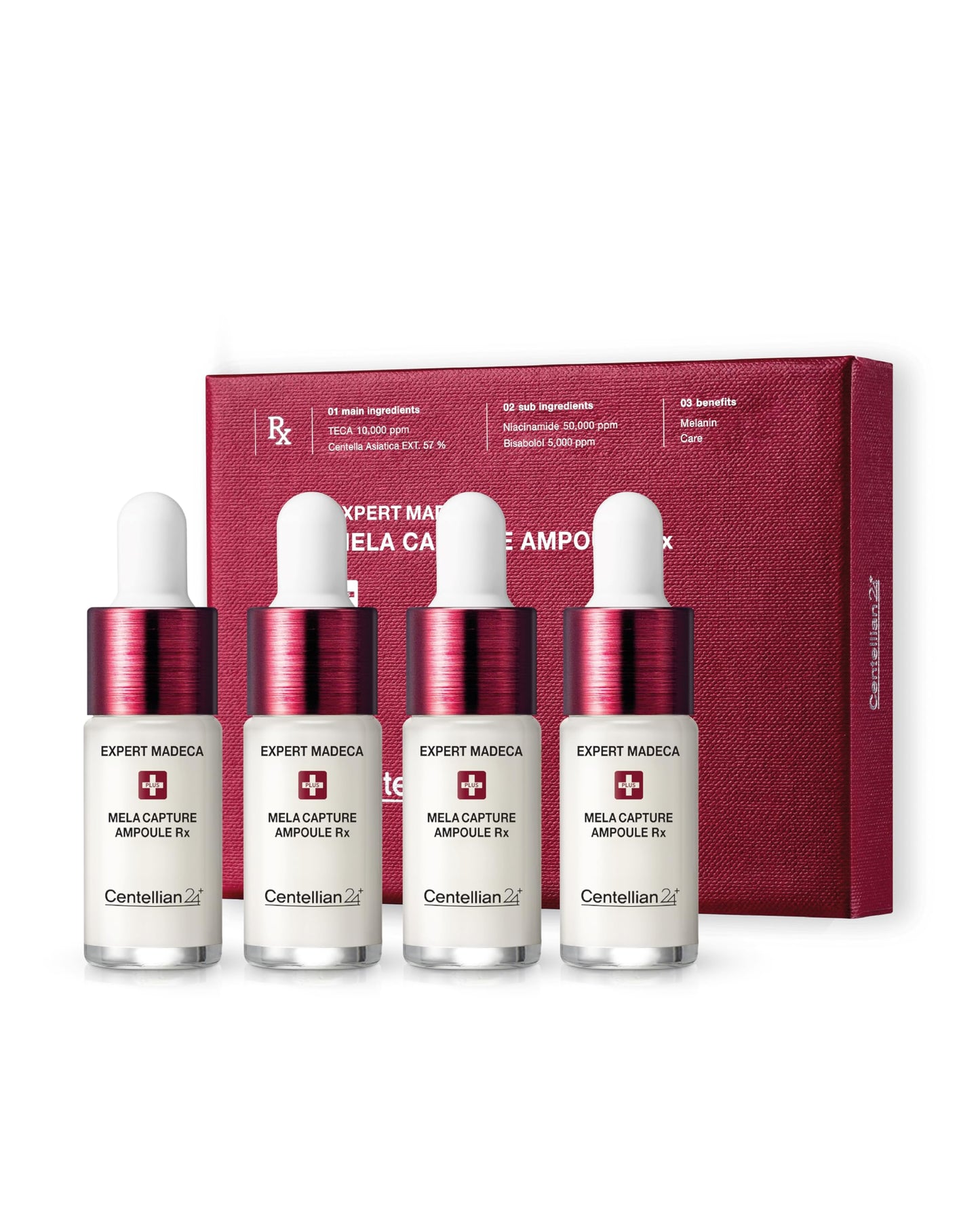 Dluxe Ave. Centellian 24 Expert Ampoule (Season 2 0.2fl oz x 4 pcs) - Korean Serum for Face. Soothing Even Tone Dry Sensitive Skin. TECA Centella Asiatica Gotu Kola