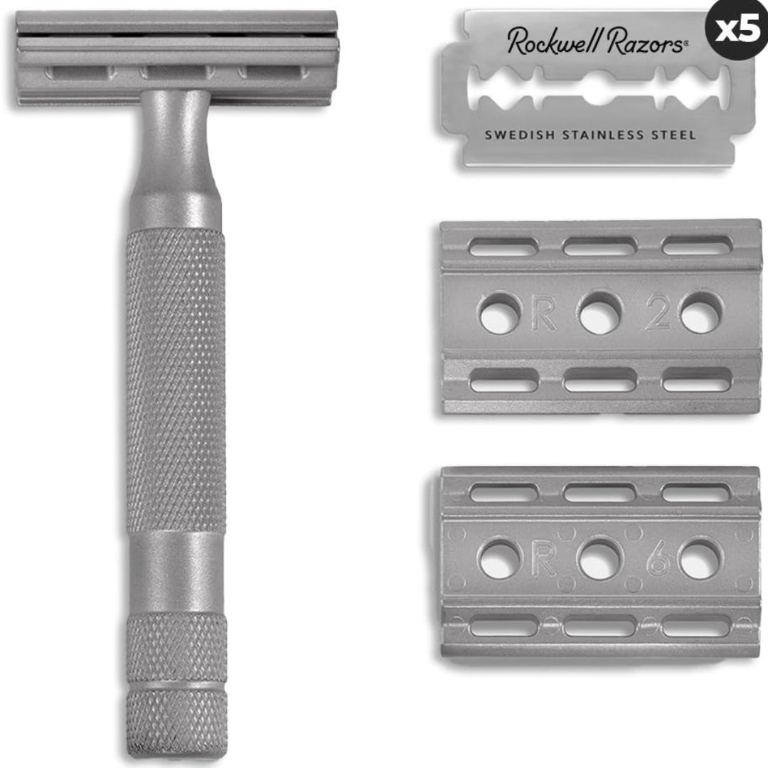Dluxe Ave. Stainless Steel Double-Edge Safety Razor/ Silver