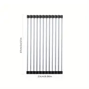 Dluxe Ave. Stainless Steel Foldable Dish Rack for Kitchen