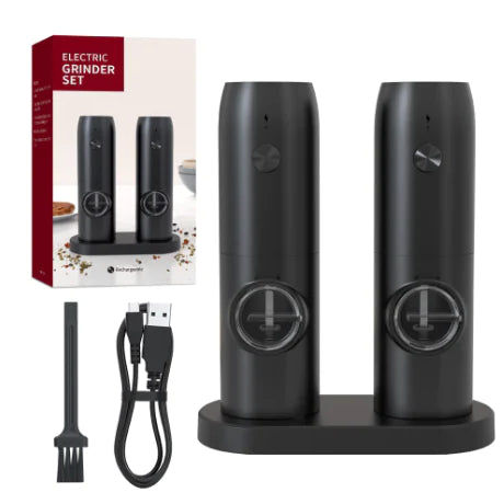 Dluxe Ave. Rechargeable Electric Salt and Pepper Grinder Set