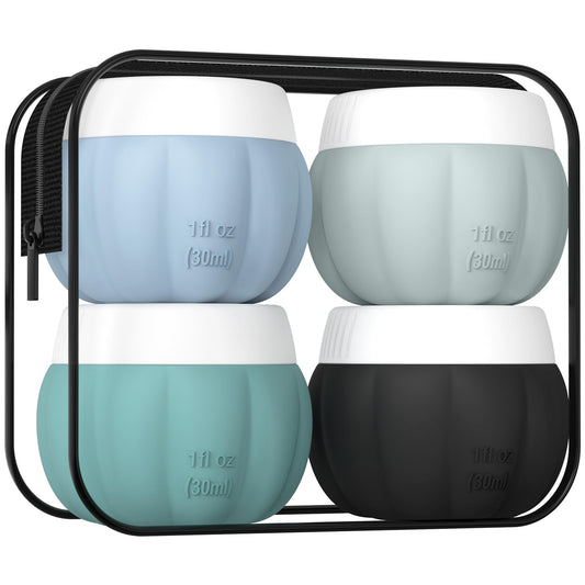 Dluxe Ave. Travel Containers for Toiletries/ Leak Proof /1OZ Silicone/ TSA Approved