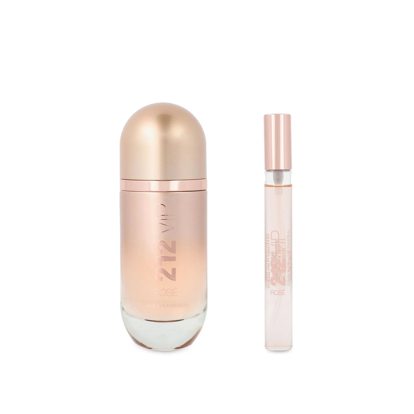 Dluxe Ave. Carolina Herrera 212 Vip Rose 2-Piece Set for Women (2.7 Oz Eau De Parfum Spray + 0.34 Oz Eau De Parfum Spray)