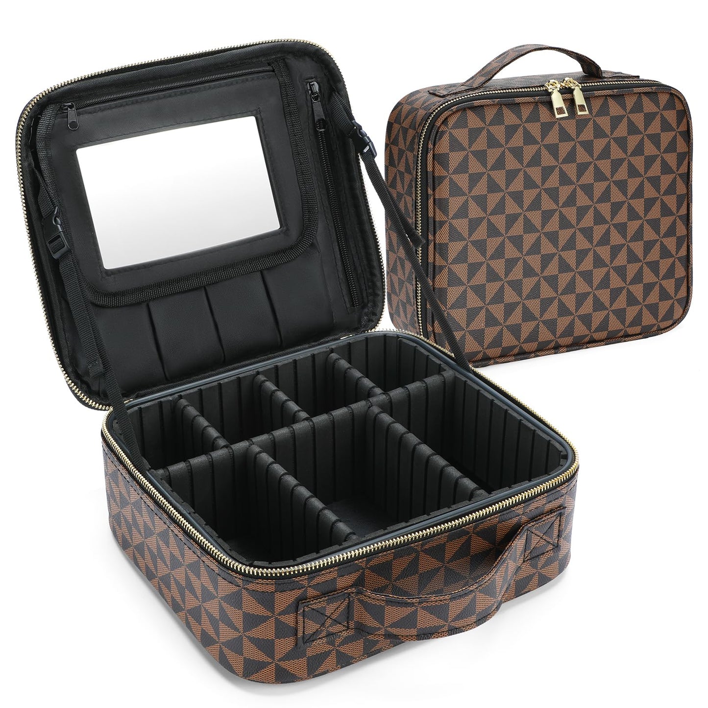 Dluxe Ave. Travel Makeup Storage Bag with Dividers
