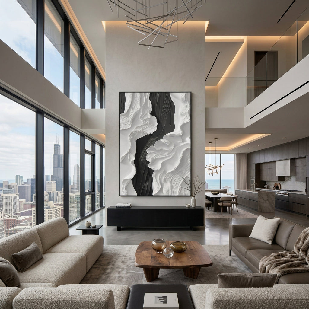 Dluxe Ave. Abstract Sofa Background Wall Decorative Painting