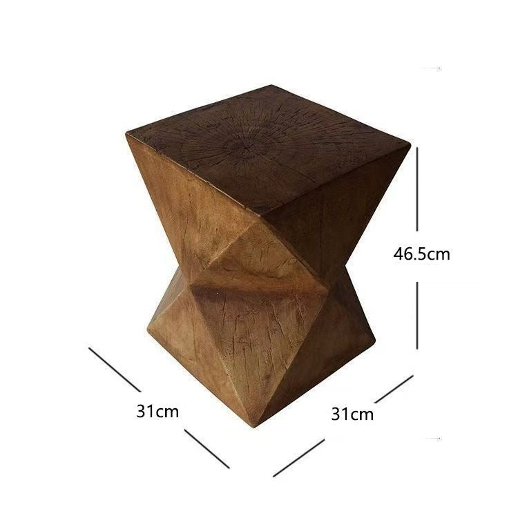 Artistic Rubber Wood Side Table