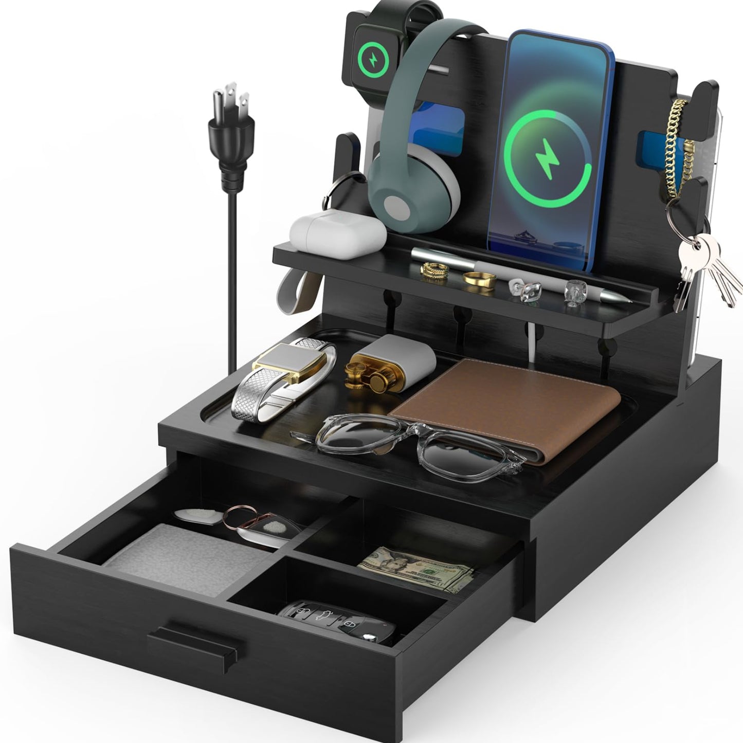 Dluxe Ave.  Men Bedside Nightstand Organizer