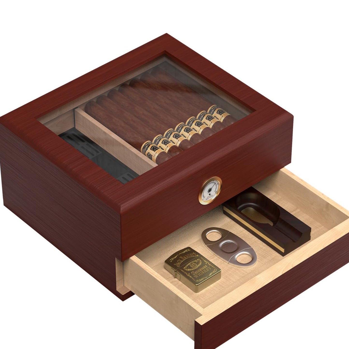 Dluxe Ave. Desktop Cigar Humidor/ Spanish Cedar Wood