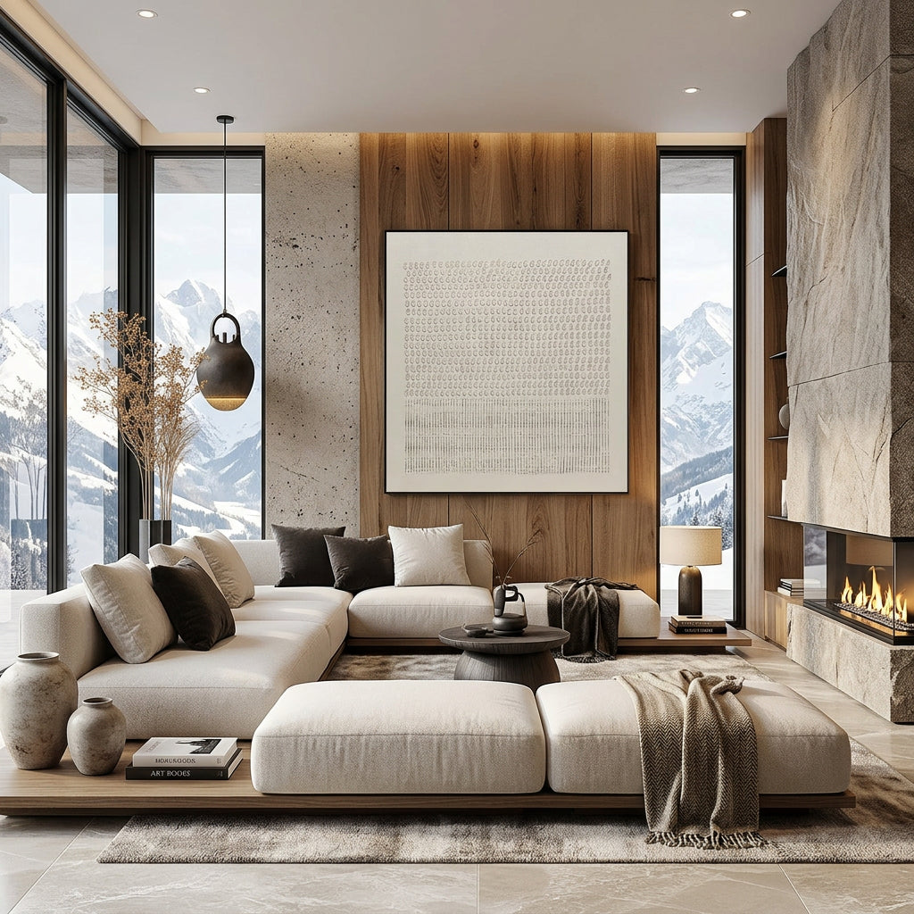 Dluxe Ave. Modern Abstract Hand-Painted Texture Decorative Painting