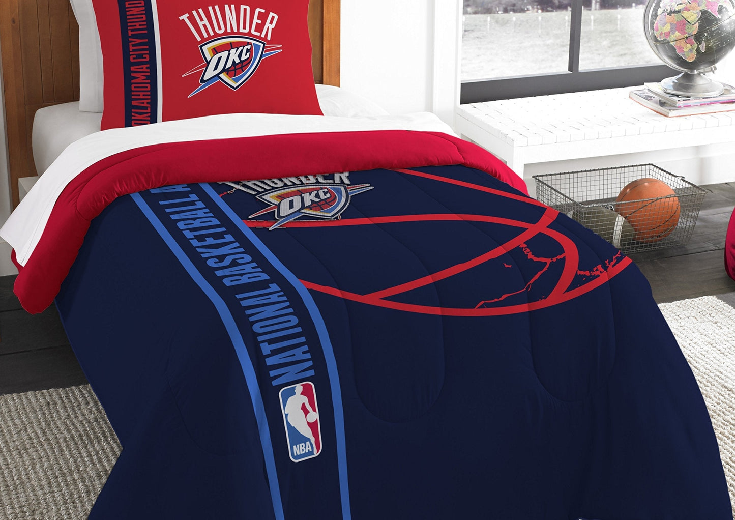 Dluxe Ave. ( TWIN ) 2 Pcs NBA  Comforter and Sham Set
