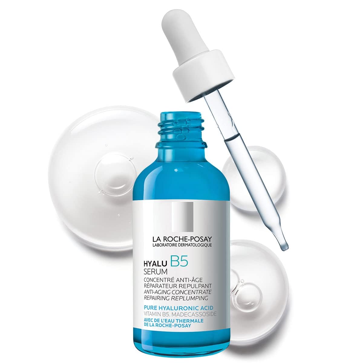 Dluxe Ave. La Roche-Posay Hyalu B5 Pure Hyaluronic Acid Serum for Face with Vitamin B5 Anti-Aging Serum for Fine Lines and Wrinkles Plumps and Repairs Dry Skin Safe on Sensitive Skin