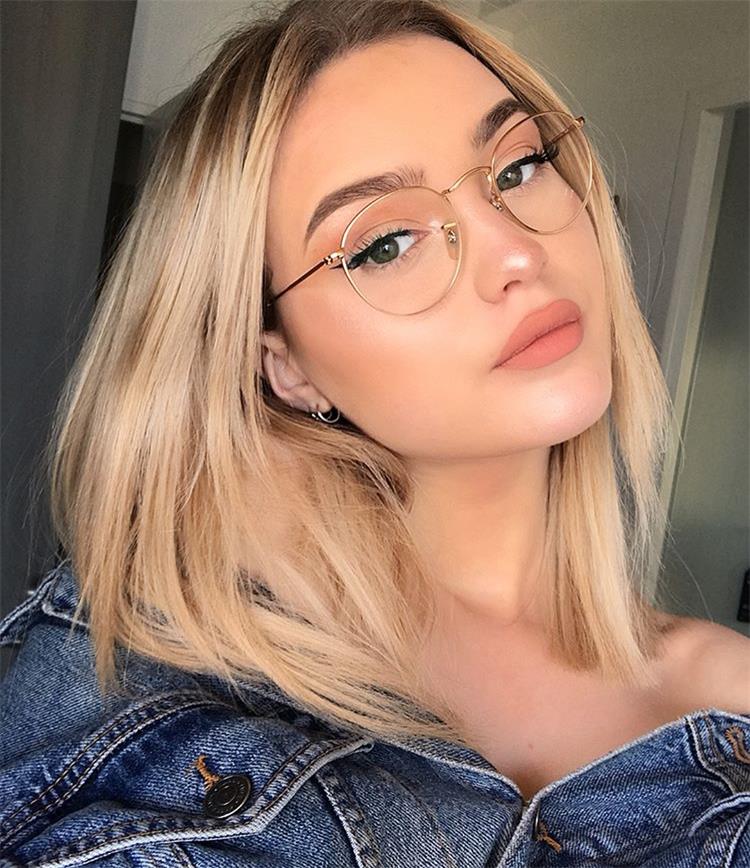 Vintage Round Metal Glasses Frame for Women