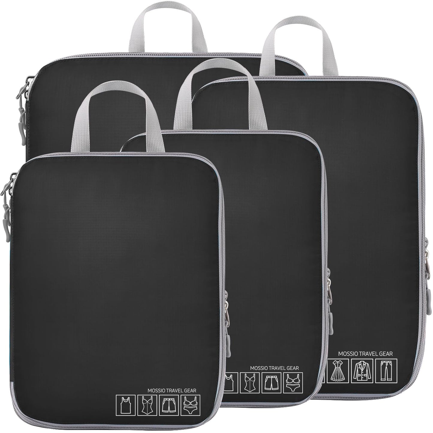 Dluxe Ave. 4 Set Heavy Duty Packing Organizers/ Black