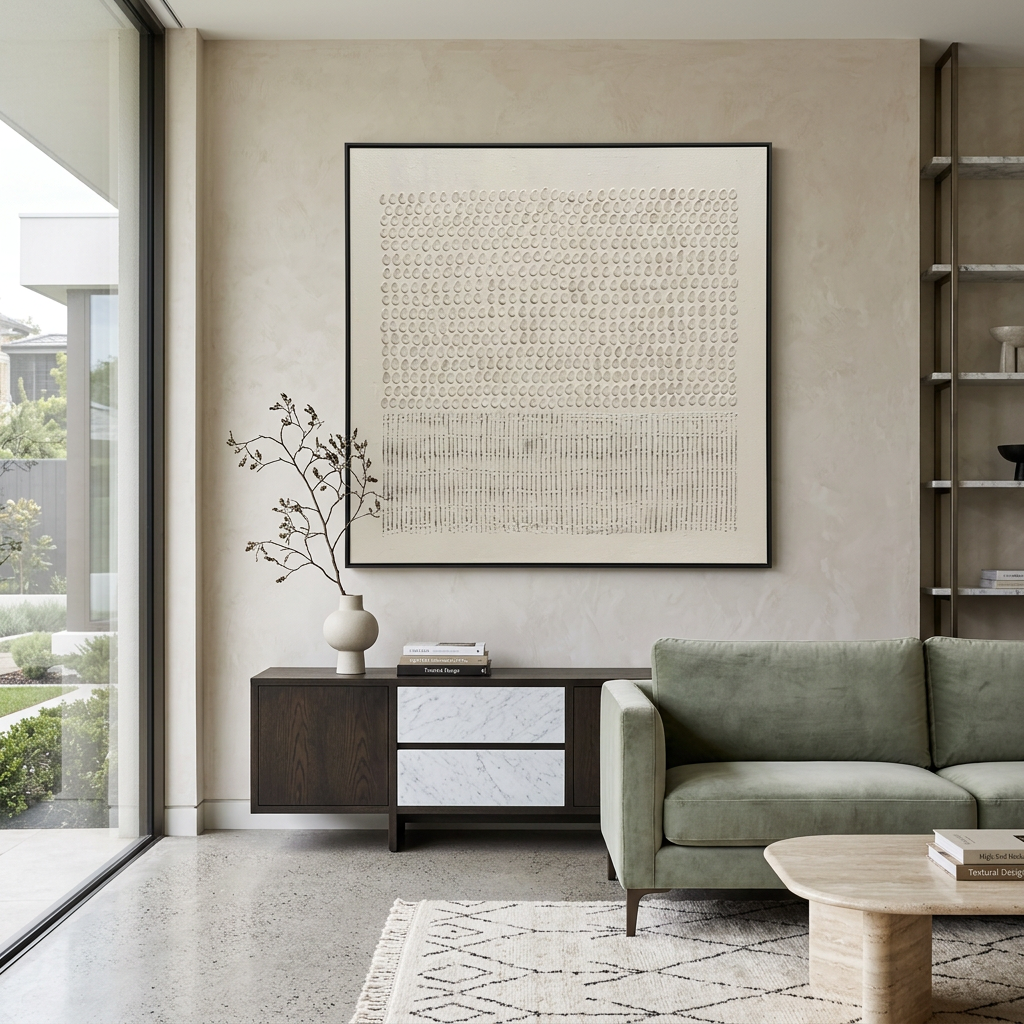 Dluxe Ave. Modern Abstract Hand-Painted Texture Decorative Painting