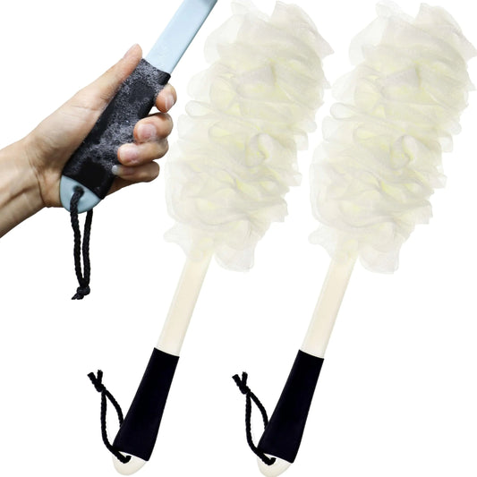 Dluxe Ave. Loofah Back Scrubber with Non-Slip Handle/ 2 Pack