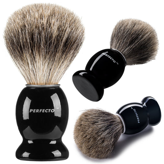 Dluxe Ave. 100% Pure Badger Shaving Brush-Black Handle