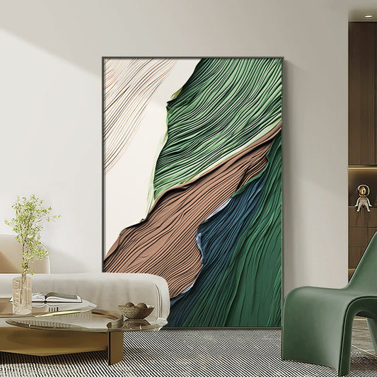 Green abstract decorative painting