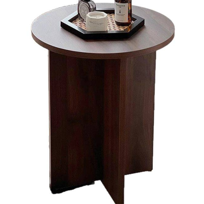 Solid Wood Round Side Table