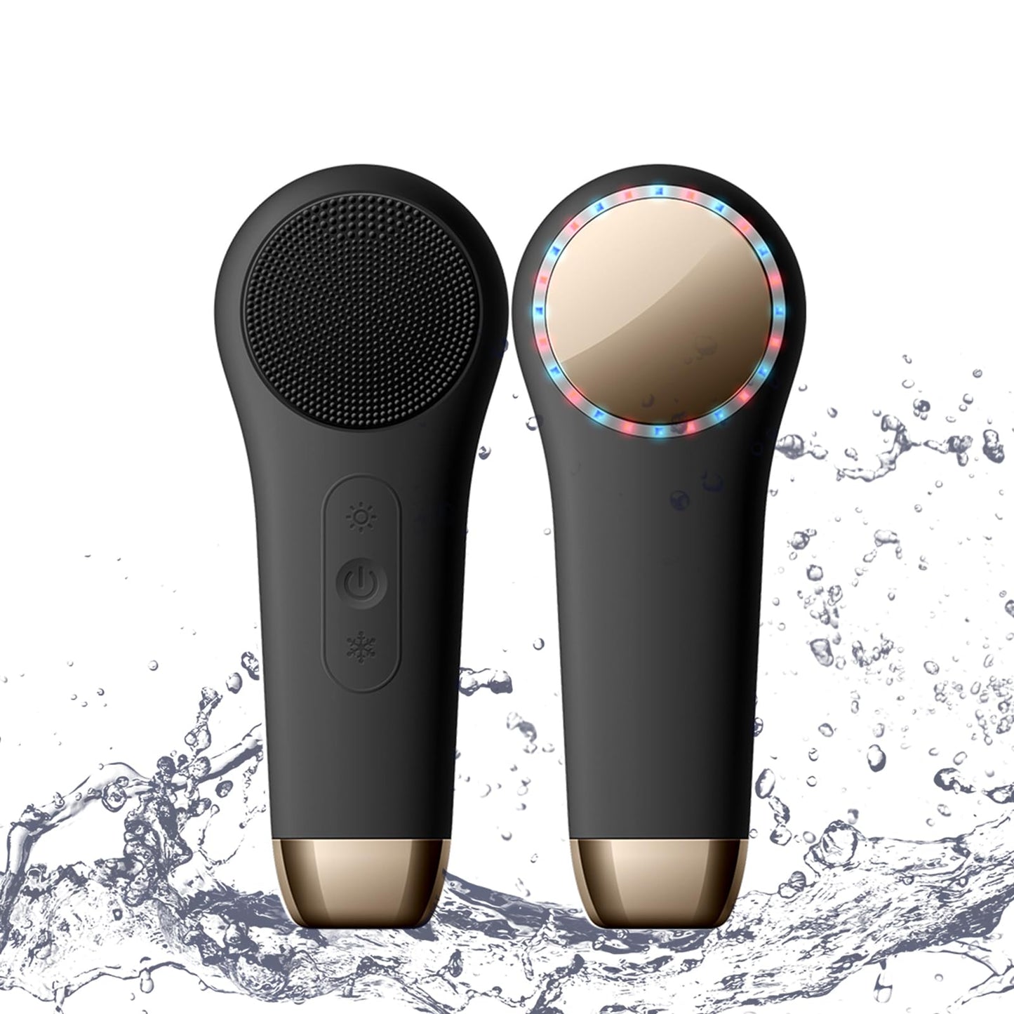 Dluxe Ave. Rechargeable Waterproof for Deep CleansingSilicone Face Cleansing Brush/ Black