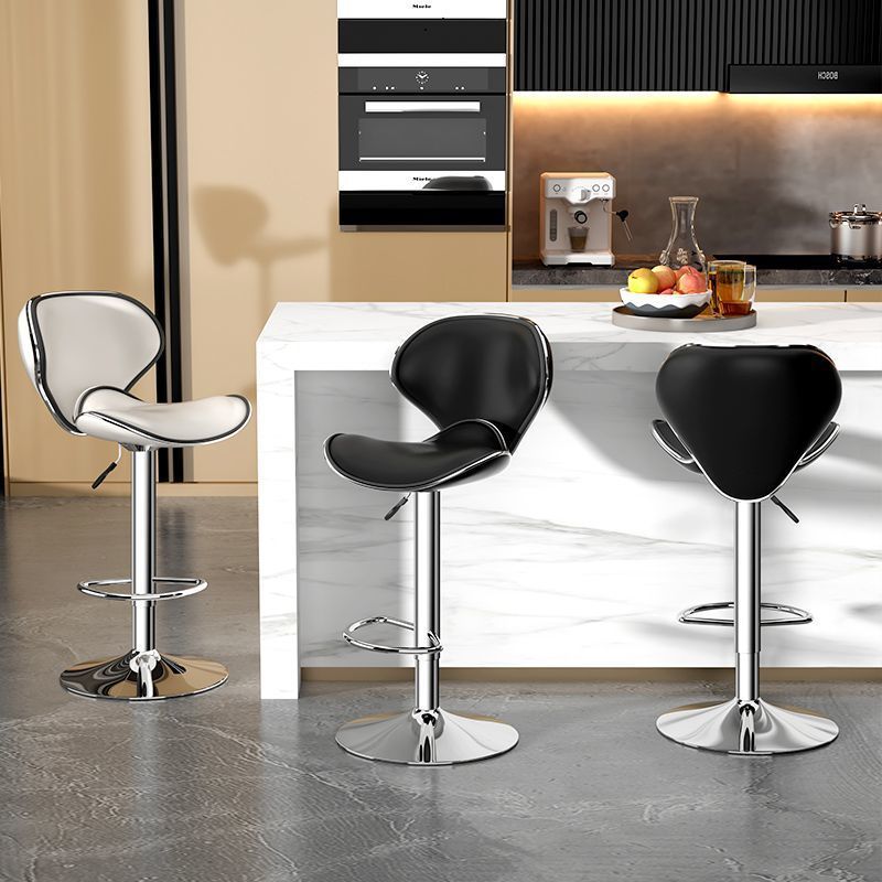 Adjustable Rotatable Leather Bar Stool