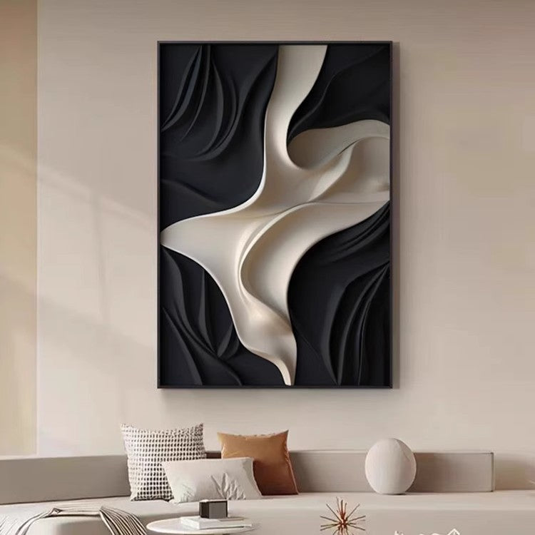 Minimalist Abstract Wall Art with Aluminum Frame