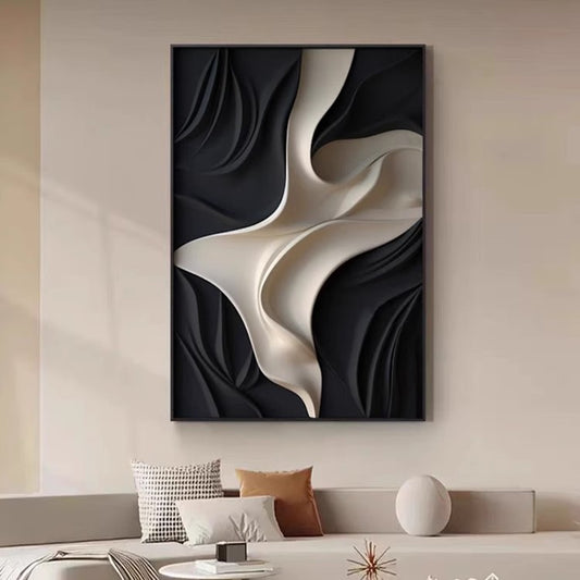 Minimalist Abstract Wall Art with Aluminum Frame