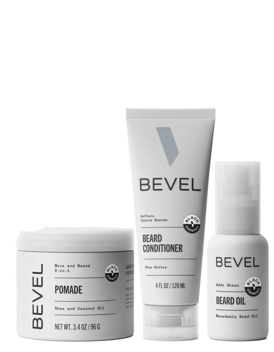 Dluxe Ave.Bevel Mens Beard Grooming Kit - Includes Beard Conditioner Beard Balm and Beard Oil to Soften Hydrate and Strengthen Beard and Reduce Skin Irritation and Redness