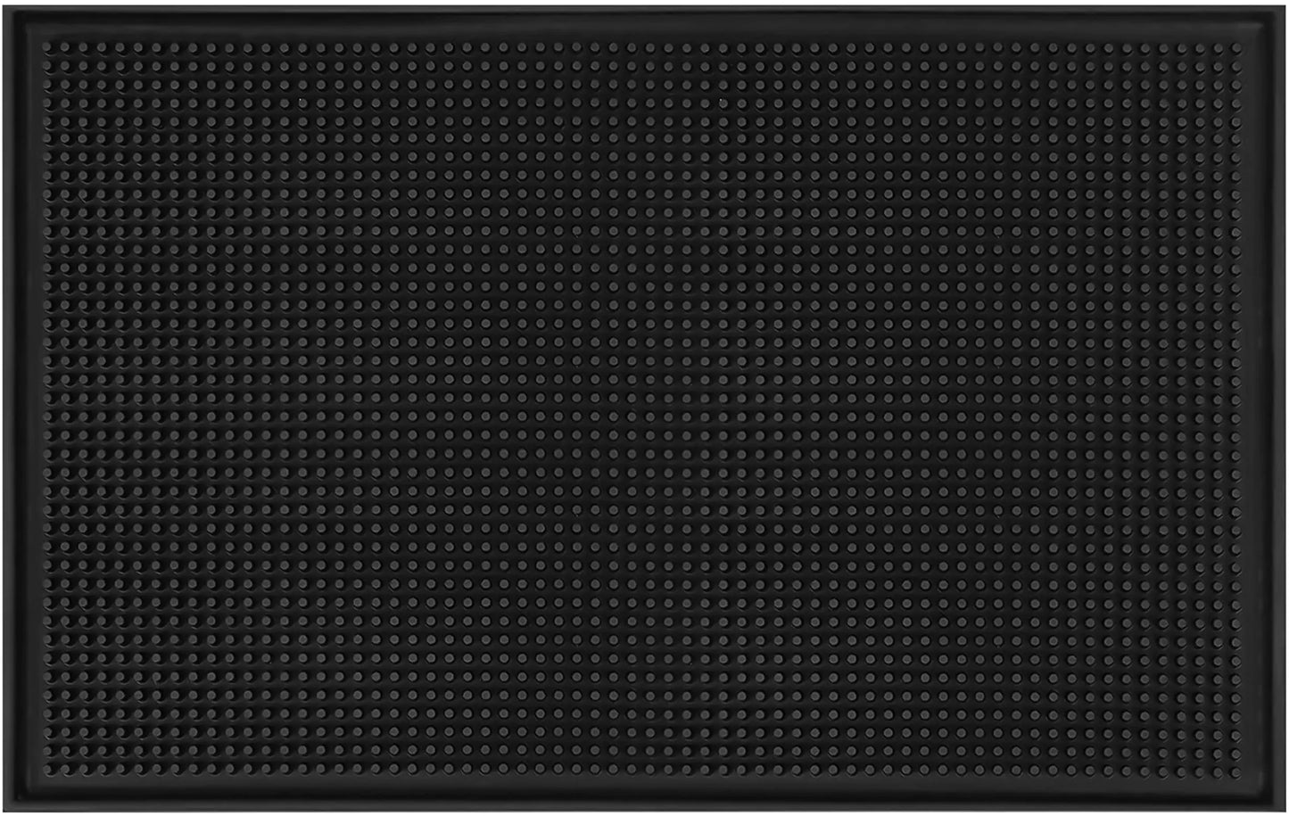 Dluxe Ave. Black Rubber Bar Mat Set of 1 (18x12 Inches) | Drying Durable and Stylish Spill Mats for Bars Restaurants Coffee Shops Bar Mats for Countertop and Table Top Non-Slip & Non-Toxic Mats