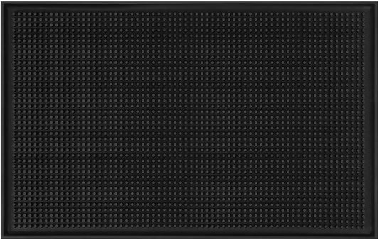 Dluxe Ave. Black Rubber Bar Mat Set for Countertop and Table Top/ Non-Slip & Non-Toxic