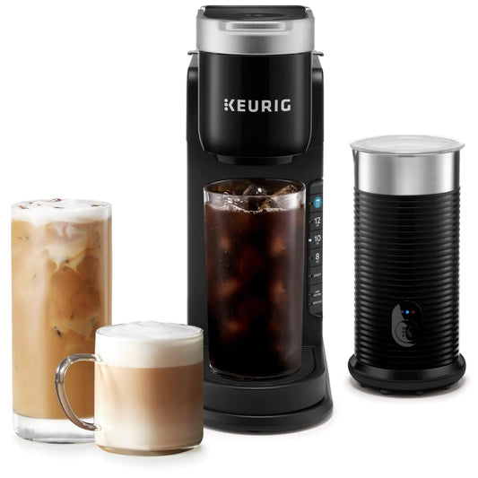 Dluxe Ave. Keurig K-Café Barista Bar Single Serve Coffee Maker and Frother with 3 Brew Black
