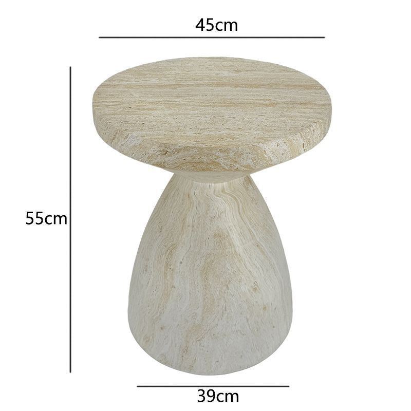 Artistic Rubber Wood Side Table