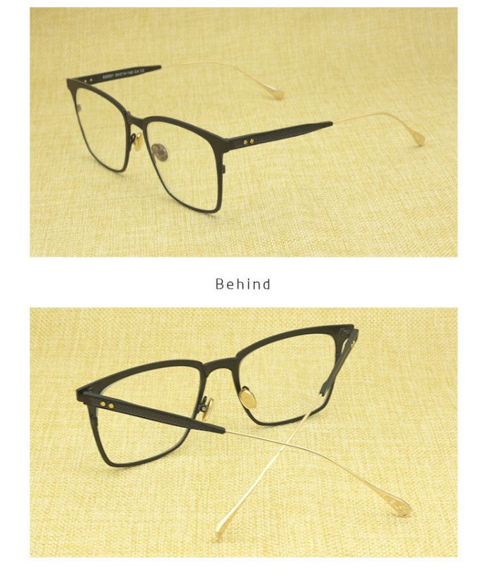 Trendy Square Metal Glasses Frame for Men and Women