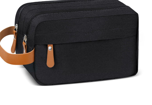 Dluxe Ave. Men Water Resistant Travel Essentials for Toiletries/ 2 Packs/ Black & Navy Blue