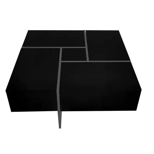 Dluxe Ave. Unique Design Coffee Table With 4 Hidden Storage Compartments