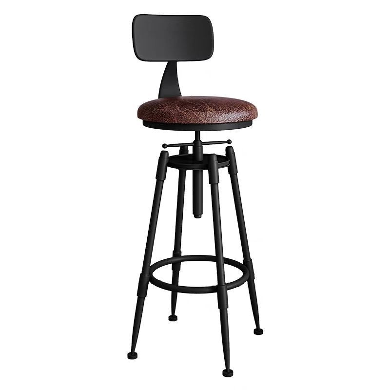 Industrial Style Adjustable Height Bar Stool