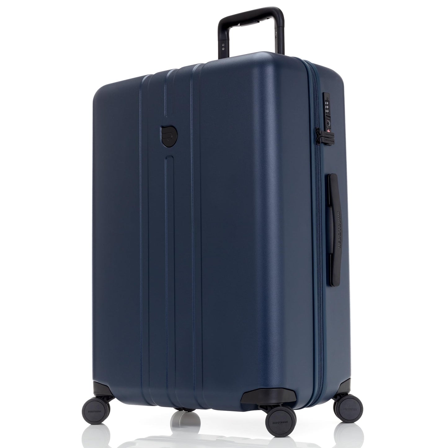 Dluxe Ave. Medium Checked Luggage with Spinner Wheels/Lightweight Hard Shell/TSA Lock/ ( Blue) 26.5"