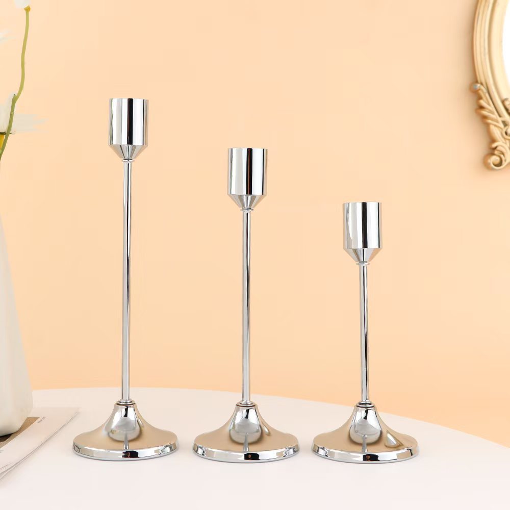 European-style metal candle holder
