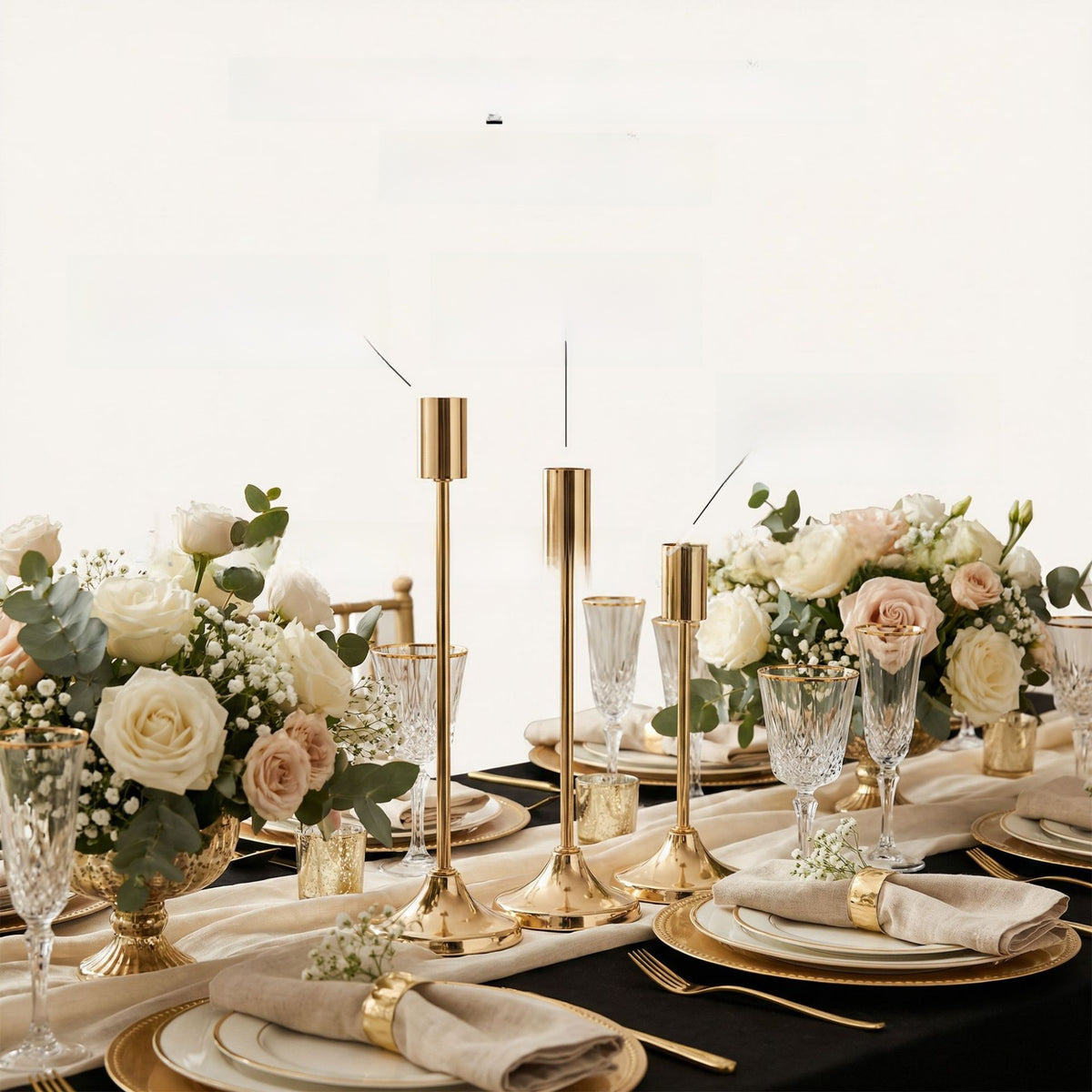 European Style Metal Candle Holders Set